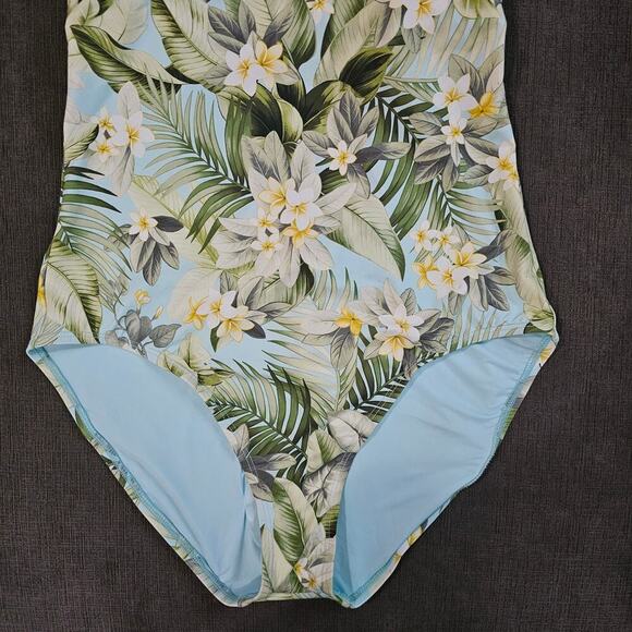 Tommy Bahama Women's Multi Paradise Fronds High Neck One Piece Swimsuit Size 14 - Picture 15 of 16